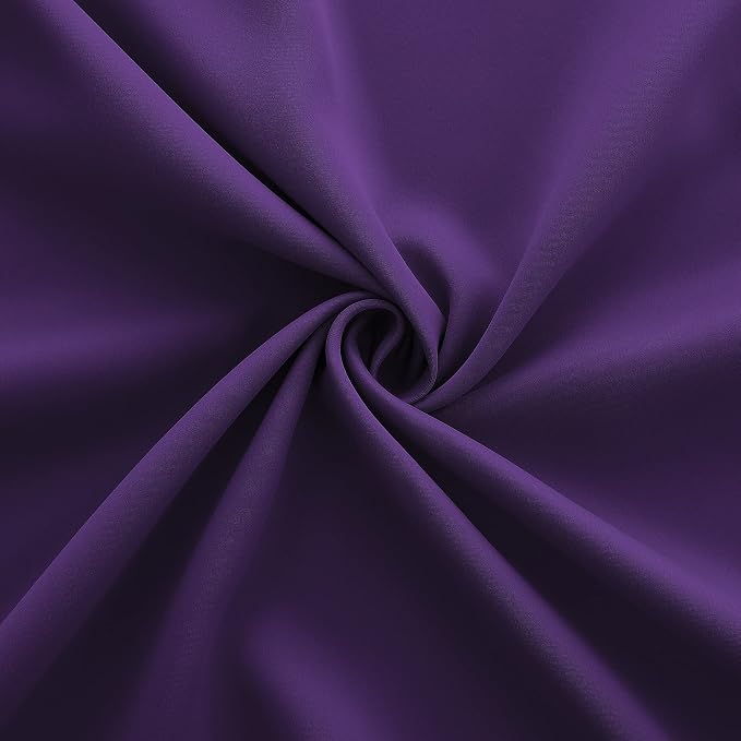 Purple Feminine Curtains for African American Women Girls 54 Inch Length 2 Panels Set Grommet Blackout Short Noise Proof Sound Dampening Curtains for Studio Kids Room Girls Bedroom Decor Baby Nursery