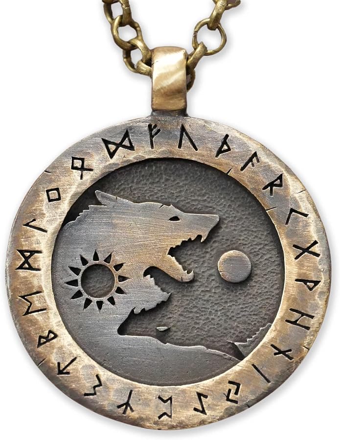 Yin Yang Necklace For Men Ancient Looking High Quality Pendant Jewelry - Yin Yang Gifts - Viking Jewelry for Men