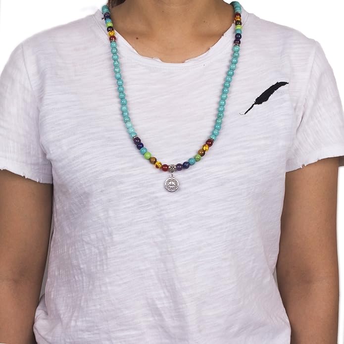108 Mala Beads Necklace 7 Chakra Tree of Life Pendant Prayer Buddha Bracelets Healing Stone Yoga Men Women Jewelry