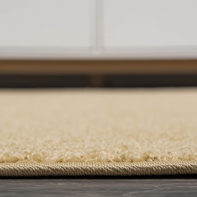 JONATHAN Y Haze Solid Low-Pile Mustard 6x9 Oval Indoor Area Rug, Coastal,Bohemian,Minimalist,Classic, Easy-Cleaning for Living Room,Bedroom,Kitchen,Pet Friendly,Non-Shedding (SEU100B-6OV)