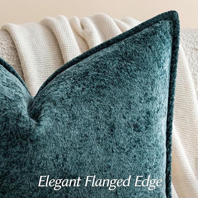 a moment Throw Pillow Covers 24X24 Inch 4 Packs,Soft Velvet Decorative Pillow Cases with 3D Ice Flower,Texture Modern Accent Cushion Covers for Sofa Couch Home Decor Peacock Noir
