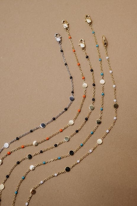 Alex and Ani Enameled Chain Coin Station Anklet