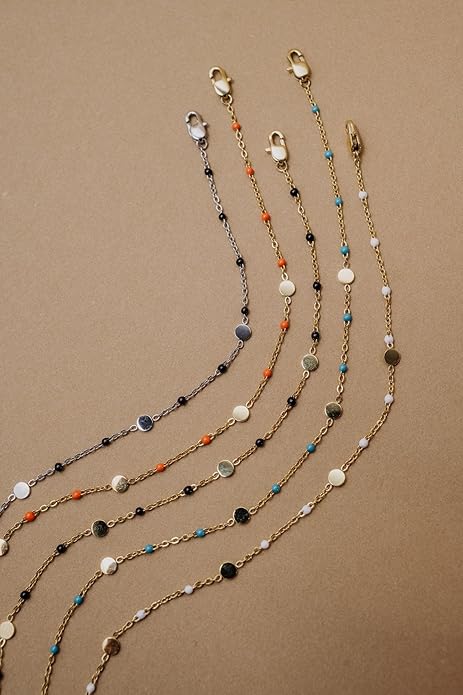 Alex and Ani Enameled Chain Coin Station Anklet