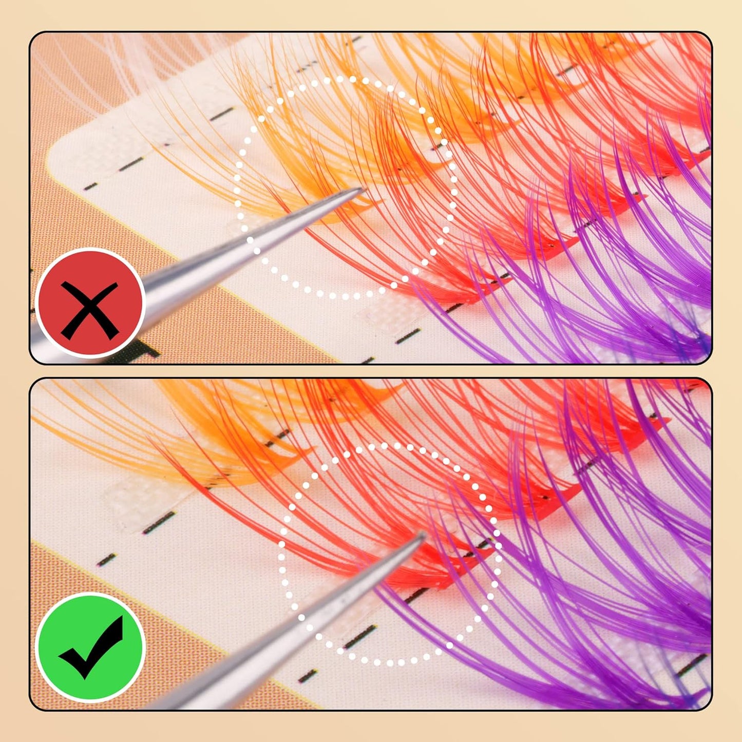 Colored Lashes Cluster Eyelashes Individual DIY Lashes Extensions 7 Colors Eye Lashes Extensions 140 PCS Clusters False Lashes DIY at Home Set Pack（14MM）