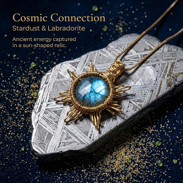 Natural Faceted Labradorite Pendant Necklace – Unique Stone of Magic & Transformation, Iridescent Flash Gemstone Jewelry, Handmade Healing Crystal Gift for Women, Birthday, Anniversary, Spiritual Awakening & Intuition