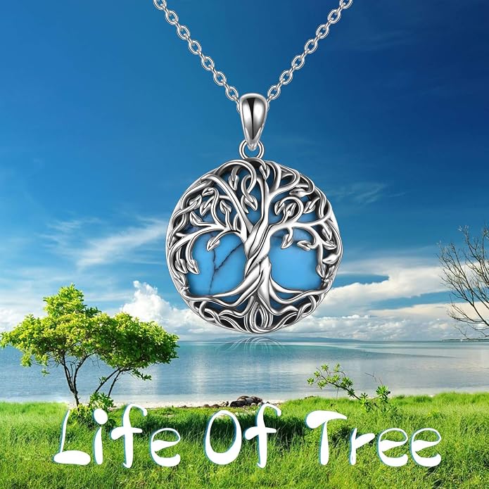 WINNICACA Tree of Life Gifts for Women 925 Sterling Silver Tree of Life Celtic Pendant Necklace Family Irish Jewelry Gifts for Women Wife Girlfriend Anniversary Birthday Gift