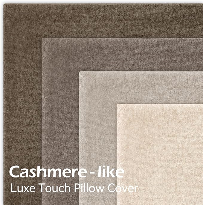 a moment Waterproof Throw Pillow Covers Set of 4,20x20 Inch Outdoor Stain Resistant Pet Friendly Pillowcases Cushion Covers for Patio Sofa and Living Room,Boho Earth Tones
