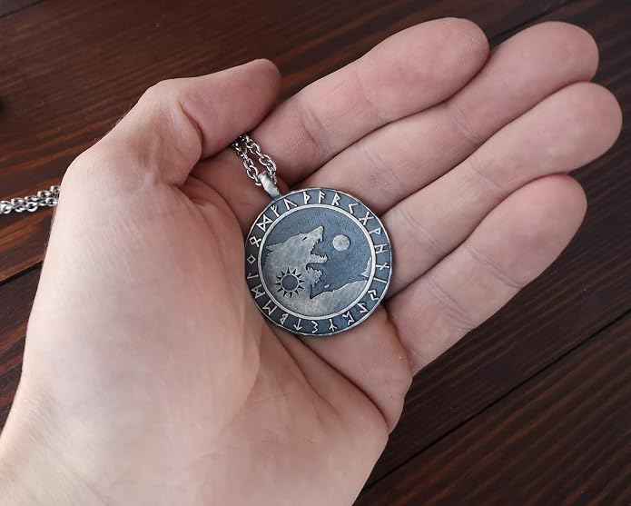 Yin Yang Necklace For Men Ancient Looking High Quality Pendant Jewelry - Yin Yang Gifts - Viking Jewelry for Men