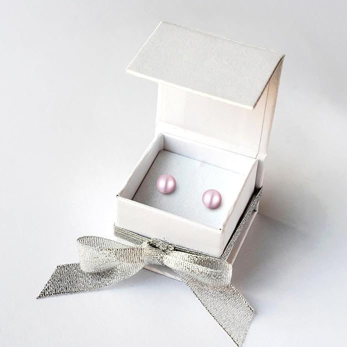 Pearl Screw Back Stud Earrings for Baby, Toddler, Girls | Hypoallergenic 925 Sterling Silver Screwback Safety Earrings | Simulated Pearl Studs for Sensitive Ears | Keepsake Gift for Birthdays Holidays Special Occasions