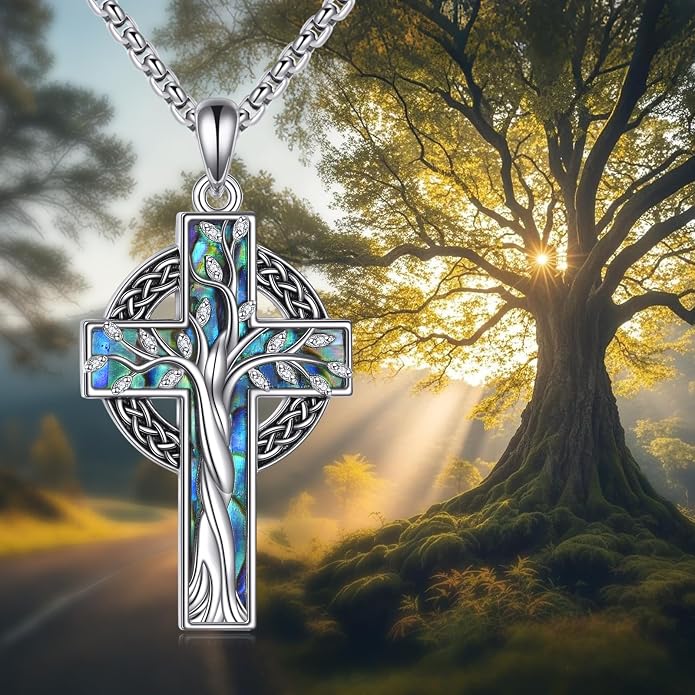 Cross Necklace 925 Sterling Silver Cross Faith Pendant Christian Jewelry Gifts for Women Men