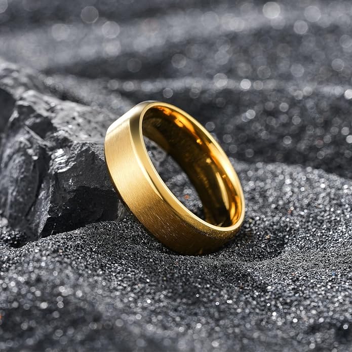King Will Titanium Wedding Band for Men Women- 3-10mm Width Black/Sliver/Gold High Purity Titanium Promise Wedding Ring Comfort Fit for Daily Wear Size 6-14