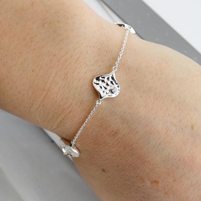 FashionJunkie4Life Sterling Silver and Stainless Steel Chain Link Charm Bracelets