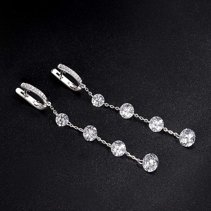 Santuzza Sterling Silver Simulated Diamond Hypoallergenic Earrings for Women