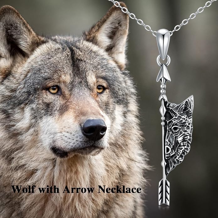 VONALA S925 Sterling Silver Celtic Owl/Moon Wolf/Horse/Dragon/Viking/Anchor Necklace Celtic Knot Pendant Necklace Irish Vintage Necklace Gifts for Women Teens Men Unisex