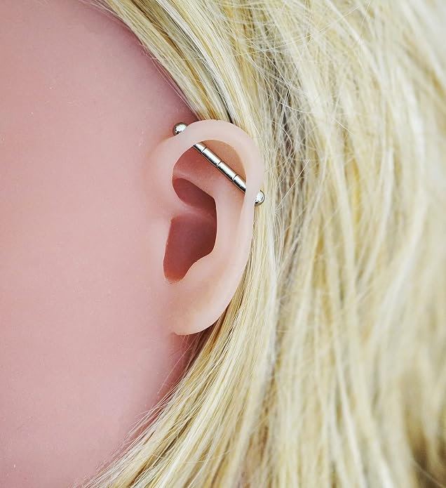 Non-Piercing Fake Adjustable Faux Industrial Piercing Earring