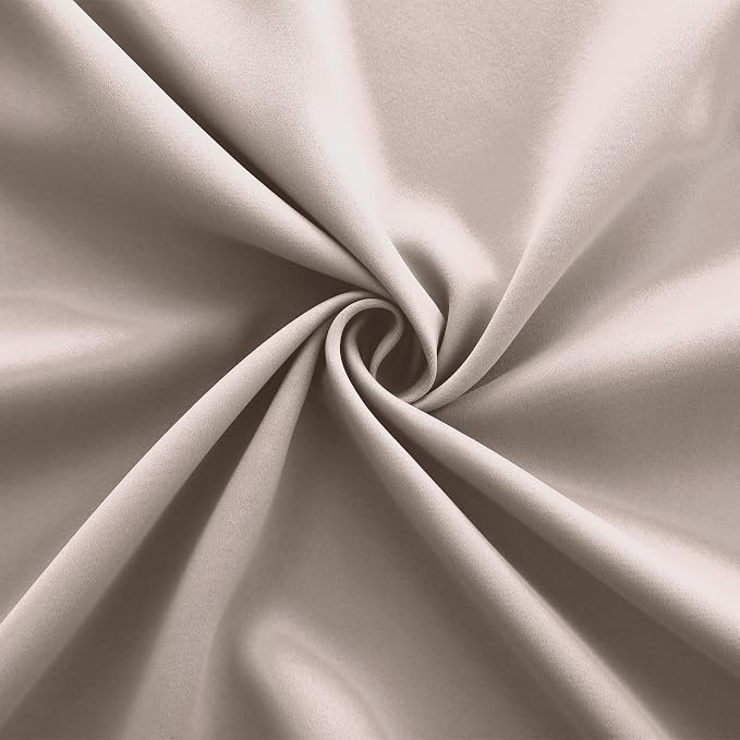 KOUFALL Greige Beige Curtains 63 Inch Length,Grommet Blackout Darkening Thermal Insulating Curtains 63 Inches Long 2 Panel Set for Bedroom Living Room,Tan Khaki Greyish Stone