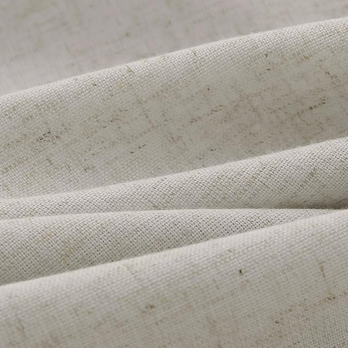 Aersas Silver Pinch Pleat Linen Curtains 108 Inch Length 2 Panels Set for Bedroom Dinging Room Semi Sheer Boho Farmhouse Neutral Window Curtains 108 Inches Long for Living Room Nursery 40x108