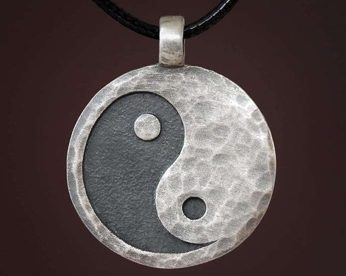 Yin Yang Necklace For Men Ancient Looking High Quality Pendant Jewelry - Yin Yang Gifts - Viking Jewelry for Men
