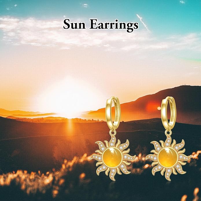 PELOVNY Abalone/Turquoise/Black Onyx/Lapis Lazuli/Axolotl/Bee/Dragonfly/Sun/Cross/Sword/Wolf/Map/Golf Earrings S925 Sterling Silver Dangle Earring Teardrop Jewelry for Women Birthday Christmas Gifts