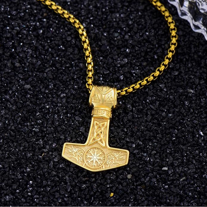 Viking Necklace for Men 925 Sterling Silver Nordic Viking Necklace Viking Amulet Jewelry Gifts for Men Women