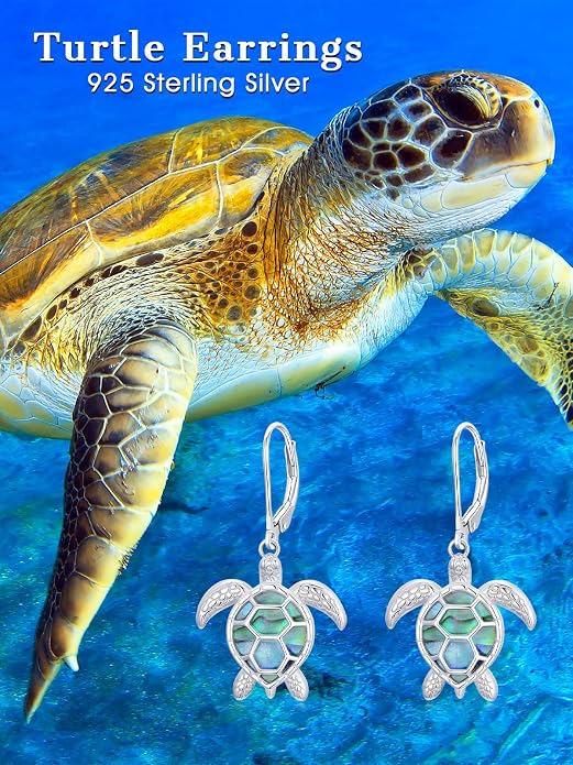 Midari Hummingbird/Butterfly/Lotus Earrings for Women 925 Sterling Silver Abalone Shell Animal Earrings Dangle for Women Abalon Moonstone Jewelry Gifts for Women Mom