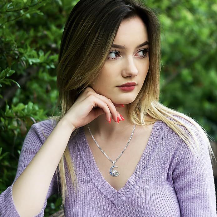 Sterling Silver Tree of Life Necklace for Women Oval Family Tree Necklace Abalone Shell Moonstone Pendant Mother Day Necklace for Mom Tree of Life Jewelry