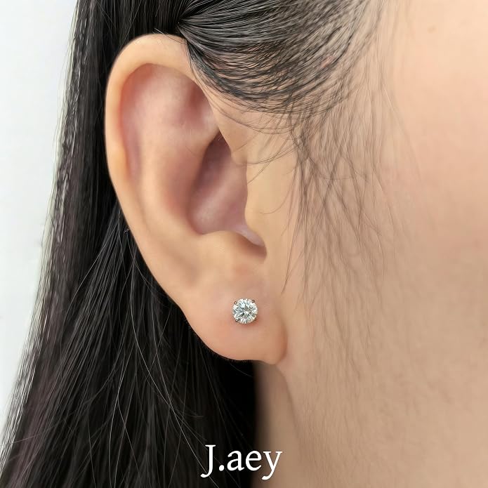 Titanium Earrings for Women Stud Earrings Cubic Zirconia Dainty Screw Flat Back Hypoallergenic Earrings for Women for Multiple Cartilage Helix Conch Tragus Piercing Jewelry for Sensitive Ears