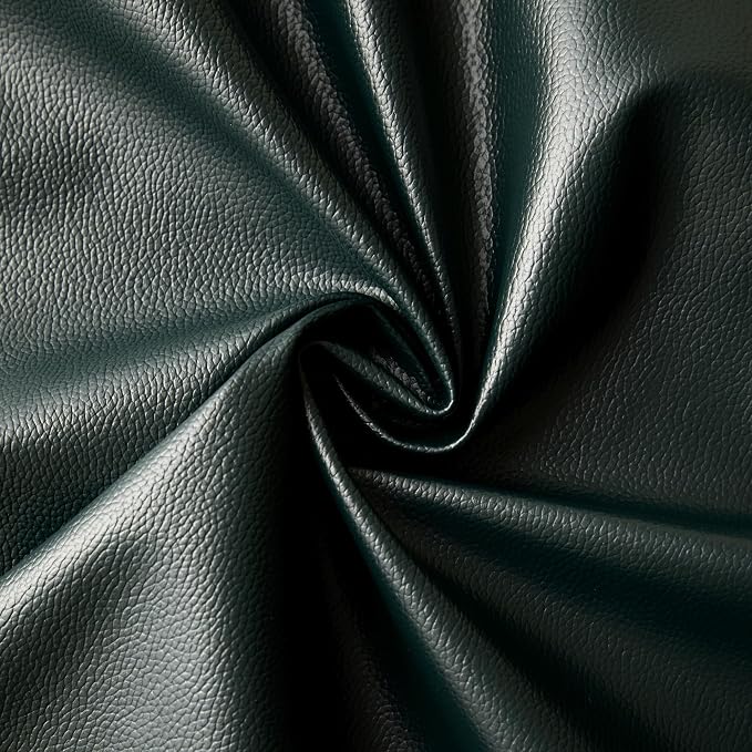Encasa XO Faux Leather Throw Pillows Covers 24"x24" (Set of 2) | Green Decorative Cushion Covers | Modern Farmhouse Pillow Cases for Outdoor, Living Room, Bedroom, Couch, Sofa