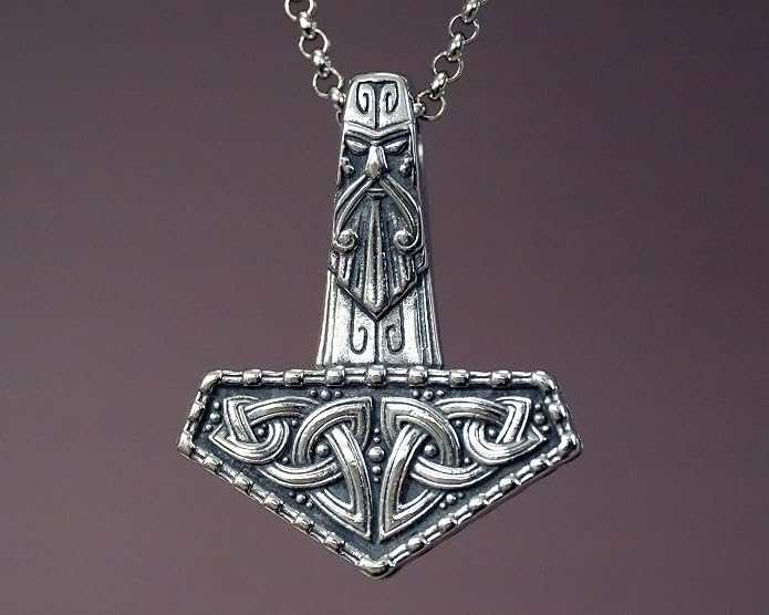 Baldur Jewelry - Thors Hammer Necklace Pendant Mjölnir - Viking Norse Thor Hammer Pendant Viking Jewelry - Thor Necklace - Thor Gifts for Men - Viking Necklace for Men