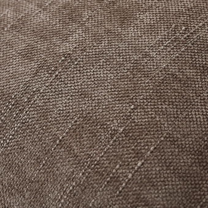 Set of 4 Soft Textured Decorative Throw Pillow Covers 18x18 Inch Cozy Farmhouse Cushion Cover Square Accent Pillow Cases for Bed Couch Sofa Living Room, Taupe Grey