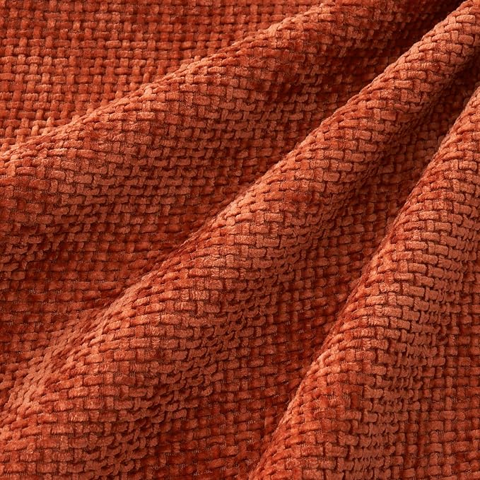 MIULEE Pack of 4 Couch Throw Pillow Covers 20x20 Inch Burnt Orange Soft Decorative Chenille Pillow Covers Farmhouse Accent Cushion Covers for Boho Fall Home Decor Sofa Bedroom Living Room