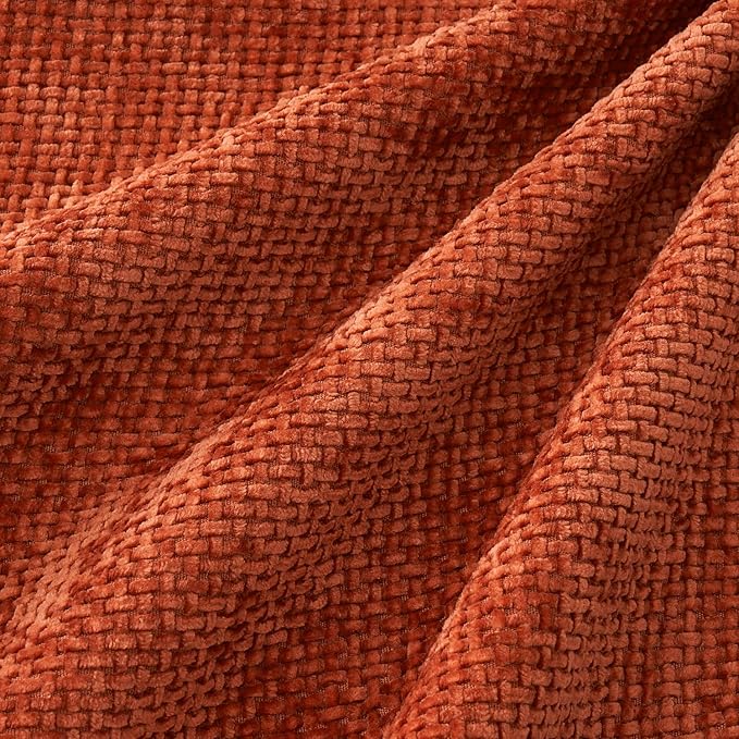 MIULEE Pack of 4 Couch Throw Pillow Covers 18x18 Inch Burnt Orange Soft Decorative Chenille Pillow Covers Farmhouse Accent Cushion Covers for Boho Fall Home Decor Sofa Bedroom Living Room