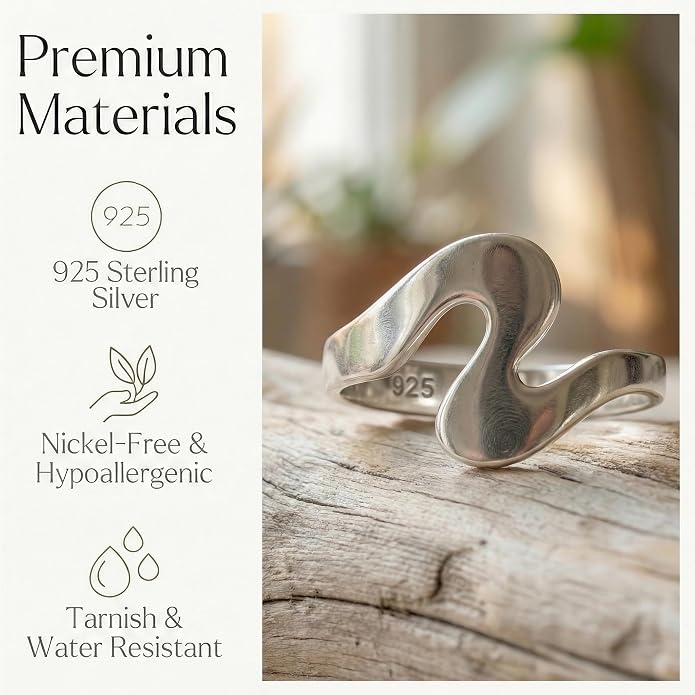 Sterling Silver Toe Ring, Handmade Adjustable Open Band, Minimalist Dainty Summer Beach Foot Jewelry for Women, Can Be Worn as Knuckle or Pinky Ring