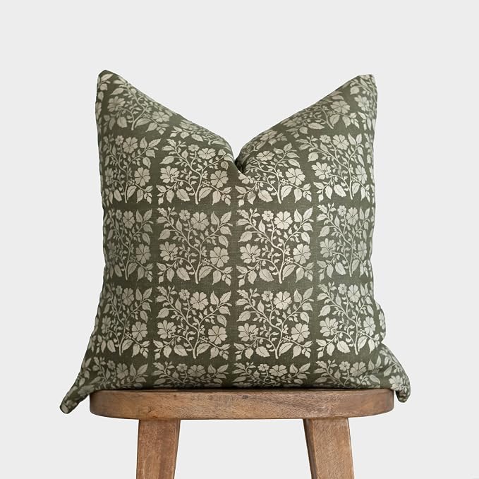 Woven Nook - Modern & Luxurious Decorative Throw Pillow Covers - Durable Quality & Machine Washable - 100% Cotton Canvas - 100% Linen - Aynsley - 4 Pack (22x22)