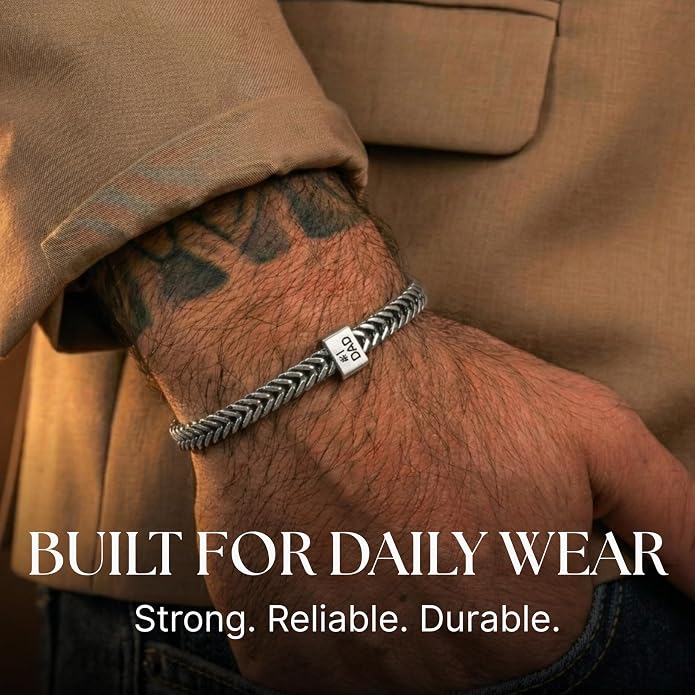 Galis Chain Bracelets For Men - Premium Stainless Steel, Silver, Gold Plated Non Tarnish - Mens Jewelry, Fathers Day Gift