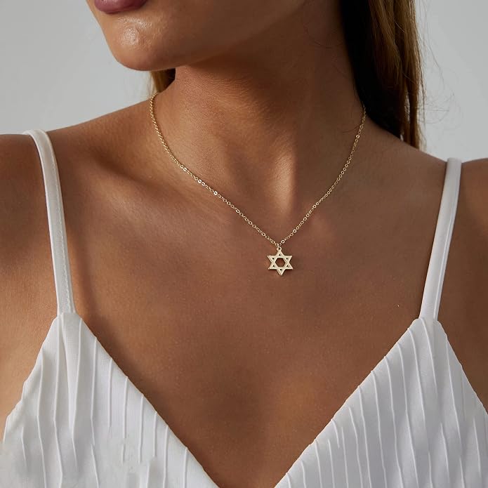 Kyerlyn Simple Gold Necklace Cute Tiny 14k Gold Plated Choker Necklaces Hollow Necklace for Women Dainty Gold Necklaces Minimalist Trendy Jewelry Gifts