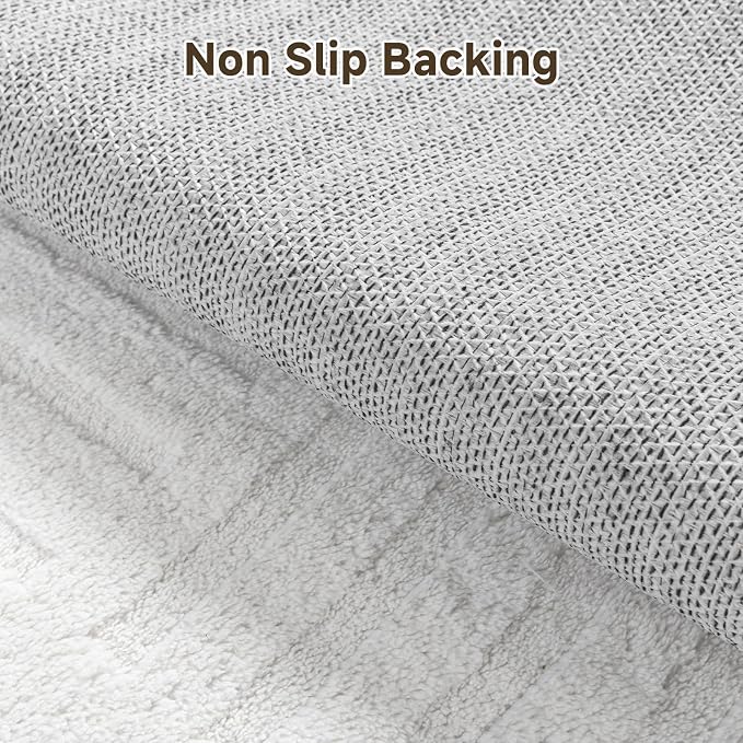 Pauwer 5x7 Washable Area Rugs for Living Room Modern White Solid Color Soft Fluffy Rugs for Bedroom Non Slip Boho Accent Indoor Mat Floor Carpet Cover for Kids Room Dining Room Kitchen Office
