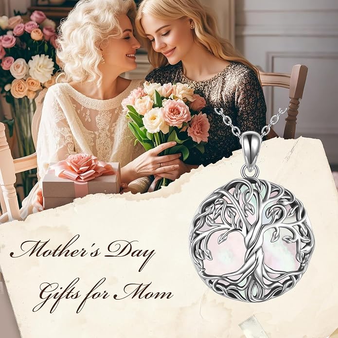 WINNICACA Tree of Life Gifts for Women 925 Sterling Silver Tree of Life Celtic Pendant Necklace Family Irish Jewelry Gifts for Women Wife Girlfriend Anniversary Birthday Gift