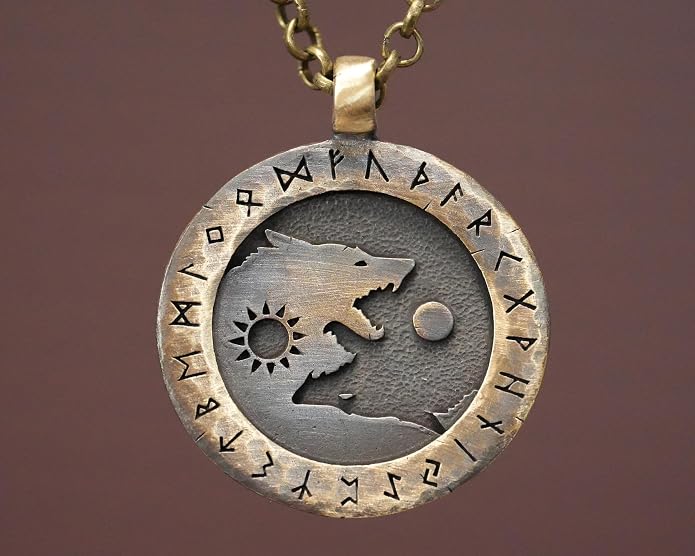 Yin Yang Necklace For Men Ancient Looking High Quality Pendant Jewelry - Yin Yang Gifts - Viking Jewelry for Men