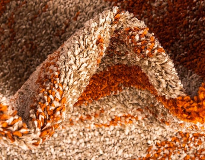 Unique Loom Autumn Collection Modern Contemporary Casual Abstract Area Rug (Beige/ Terracotta Rustic, 5 x 8 ft Rectangular)