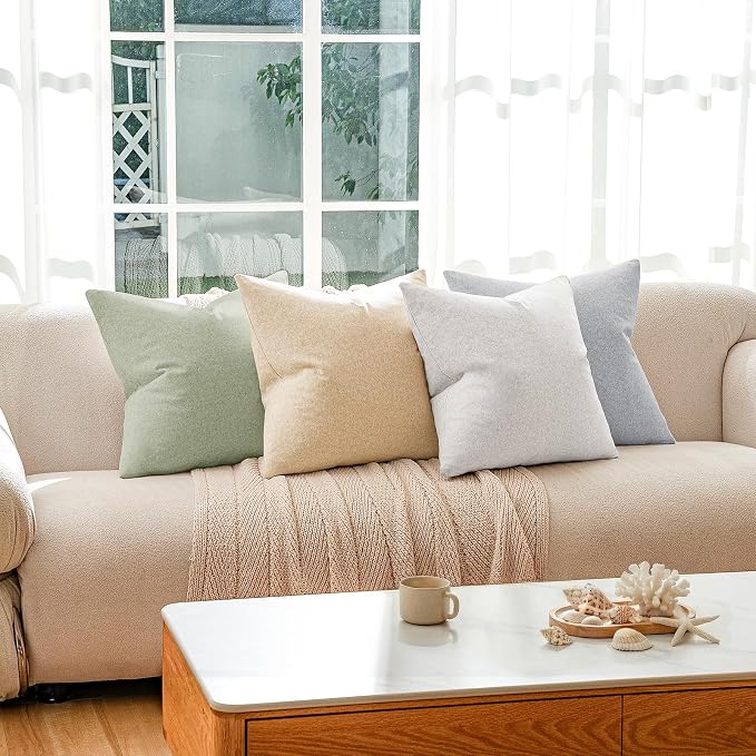 a moment Waterproof Throw Pillow Covers Set of 4,26x26 Inch Outdoor Stain Resistant Pet Friendly Pillowcases Cushion Covers for Patio Sofa and Living Room,Ocean Breeze