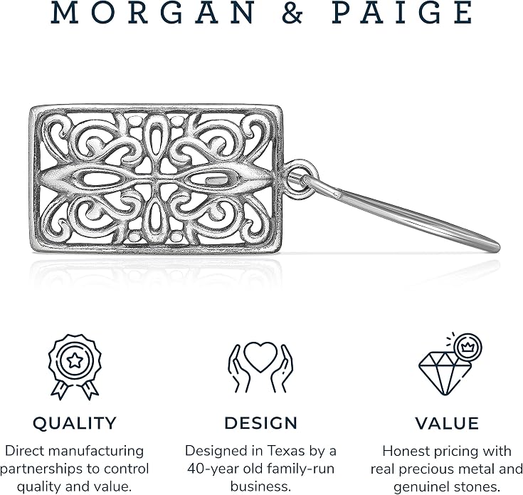 MORGAN & PAIGE .925 Sterling Silver Oxidized, 18K Yellow Gold or 14K Rose Gold Plated Butterfly Celtic Knot Dangle or Stud Earrings for Women - Hypoallergenic Sterling Silver Earrings, Gifts for Her