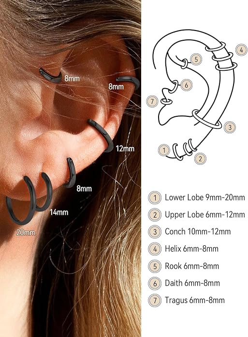 FaithHeart 925 Sterling Silver Post Huggie Hoop Earrings for Women, Silver Small Hoop Earring, Hypoallergenic Cartilage Earrings for Women