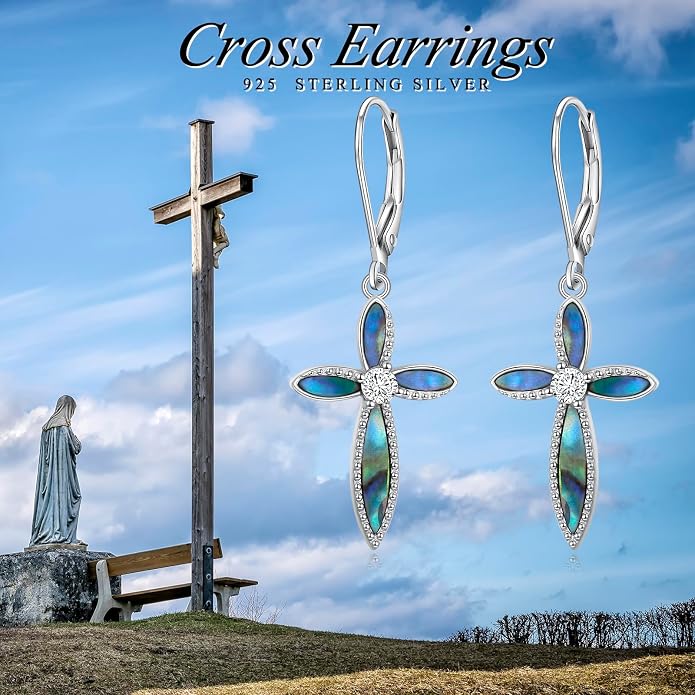 925 Sterling Silver Filigree Dangle Drop Earrings Daisy/Lotus/Rose Flower/Moonstone Leverback Teardrop Earrings for Women Infinity Celtic Knot Daisy Lotus Jewelry for Mothers Day