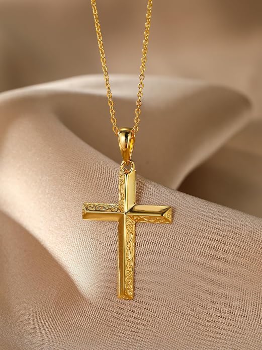 PRAYMOS Cross Necklace for Women Men, 925 Sterling Silver Simple Dainty Cross Necklace, Christian Religious Jewelry, Mothers Day Fathers Day Anniversary Birthday Gift