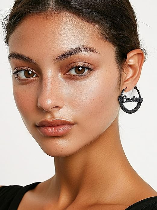 PROSTEEL 30/40/60/80/100mm Chunky Hoop Earrings For Women Gold Plated/Black Stainless Steel Hoops Earrings Statement Jewelry