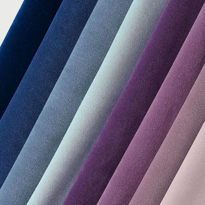 8-Colors Velvet Throw Pillow Covers 20x20 Inch Set of 4 Decorative Blue Purple Pillowcases Modern Double-Colored Cushion Covers for Sofa Couch