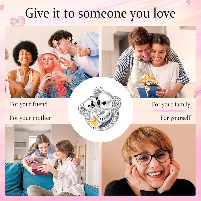 NINGAN 925 Sterling Silver Charm Golden Love Charm Buckle Safety Chain Travel Bead Firefly Dragonfly Pendant, Suitable for Women Bracelet and Necklace as Gift from Mom and Friends