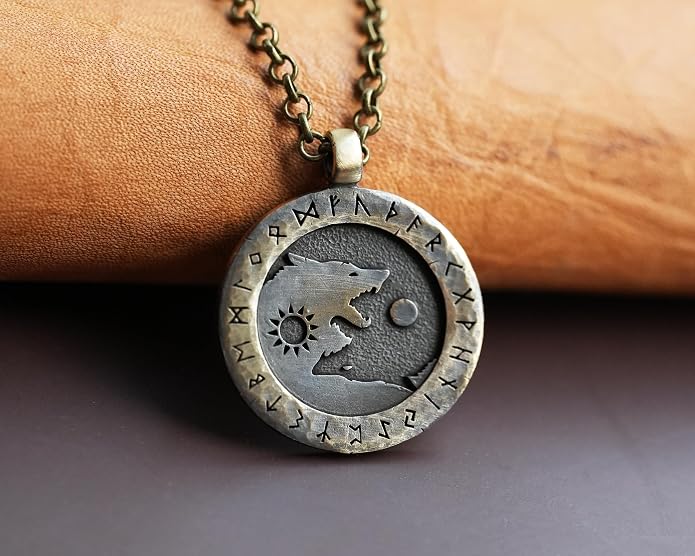 Yin Yang Necklace For Men Ancient Looking High Quality Pendant Jewelry - Yin Yang Gifts - Viking Jewelry for Men