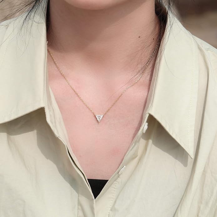 S.Leaf 18K Gold Plated Cubic Zirconia Choker Necklace for Women 925 Sterling Silver Layered Coin Moon Star Heart Circle Crystal Lariat Pendant Necklaces Gifts for Women Trendy